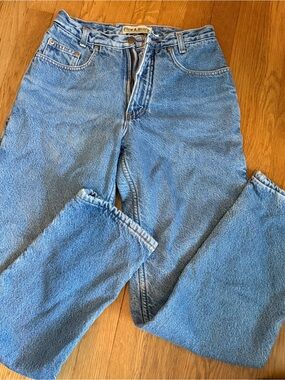 Vintage Women's High-Rise Blue Denim Fleece Lined Jeans